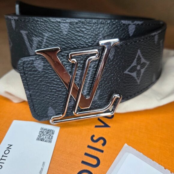 Black and Silver Studded Leather Belt - Picture 1 of 7